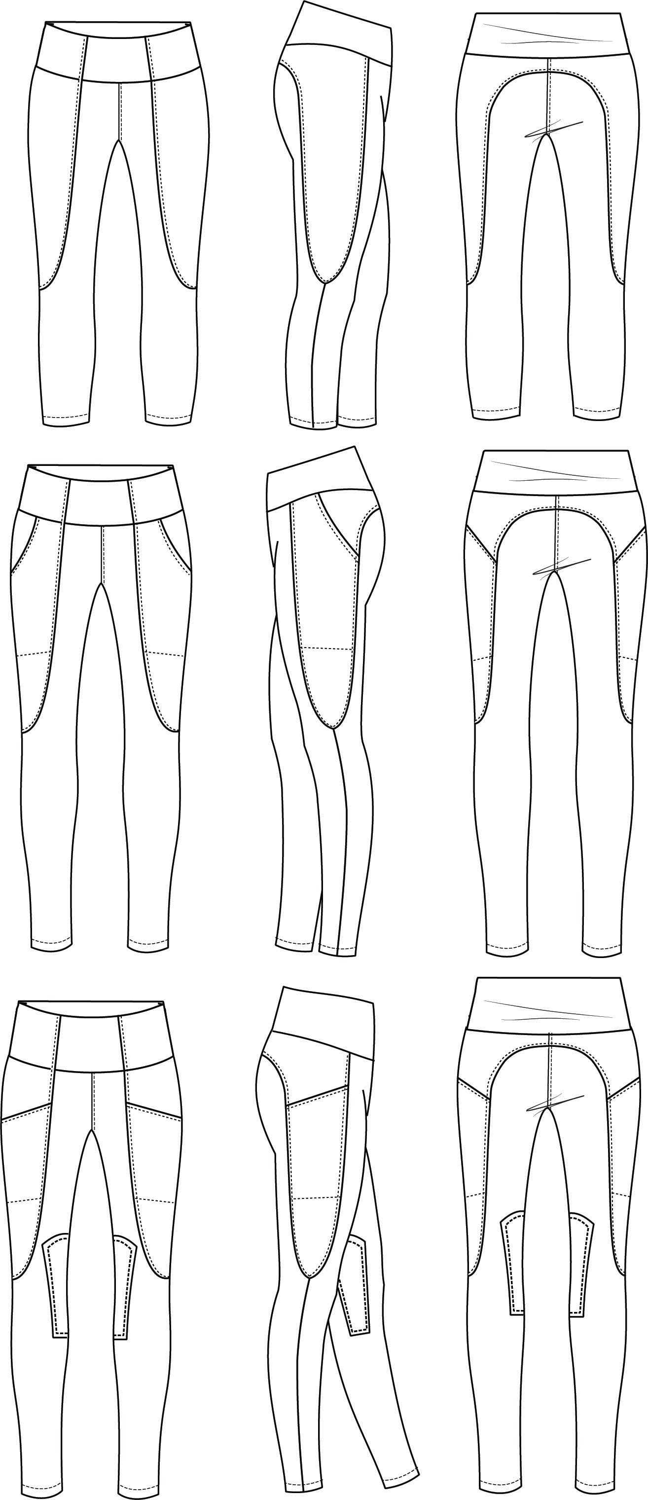 Cavallo Leggings PDF Pattern Sizes B - M