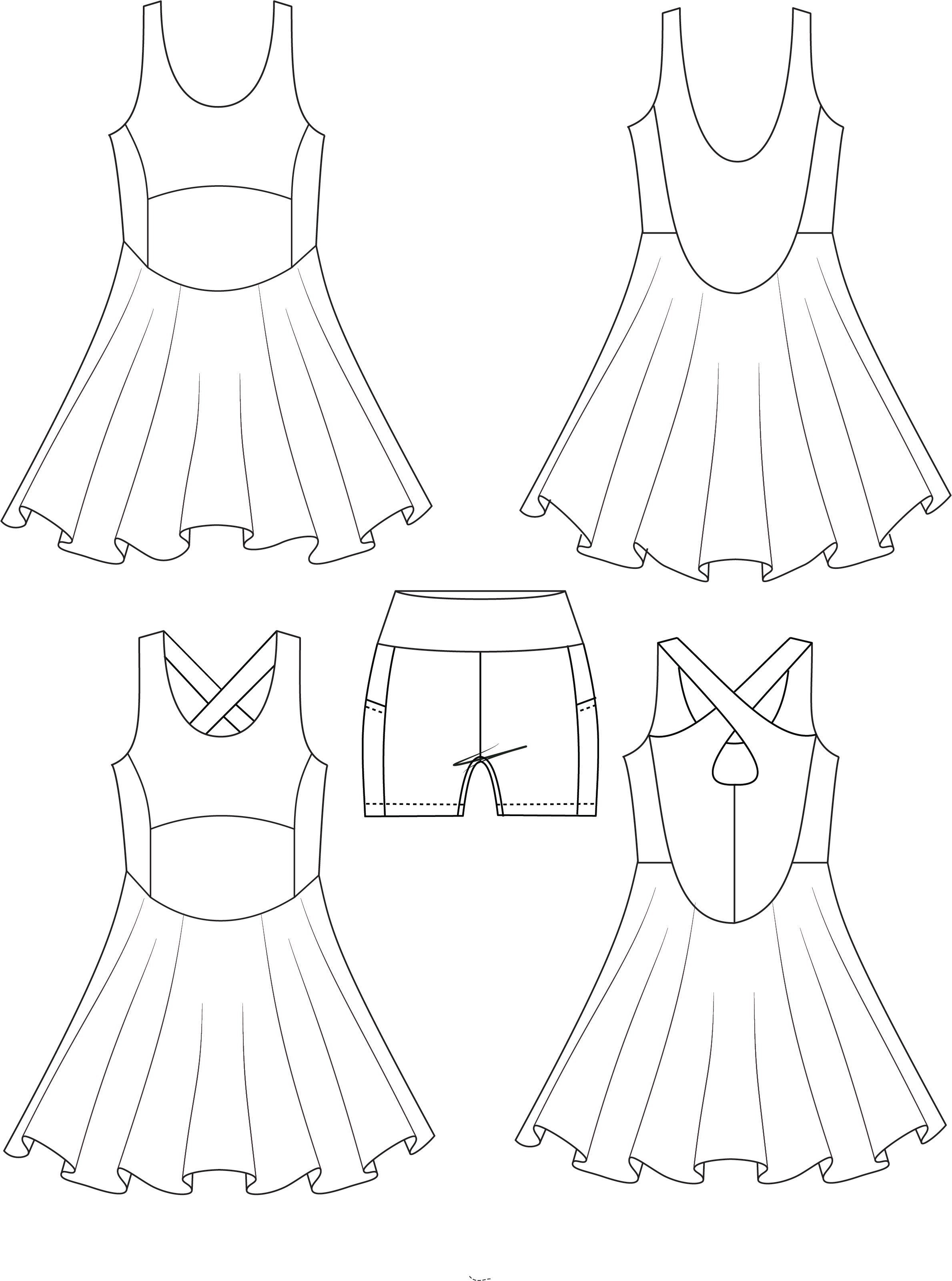 Courtside Dress PDF Sewing Pattern Sizes B - M
