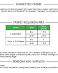 Cambria Top PDF Pattern Sizes B - M