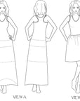 Lille Racerback Tank or Dress PDF Sewing Pattern in XXS to 3XL