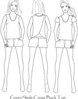 Cross Back Top PDF Sewing Pattern in Sizes XXS to 3XL