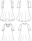 Scarlet Swing Dress PDF Sewing Pattern XXS to 3XL