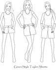 Taylor Shorts PDF Sewing Pattern in Sizes 0 to 18