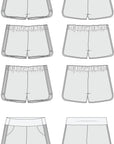 Venice Beach Shorts PDF Sewing Pattern in Sizes B - M