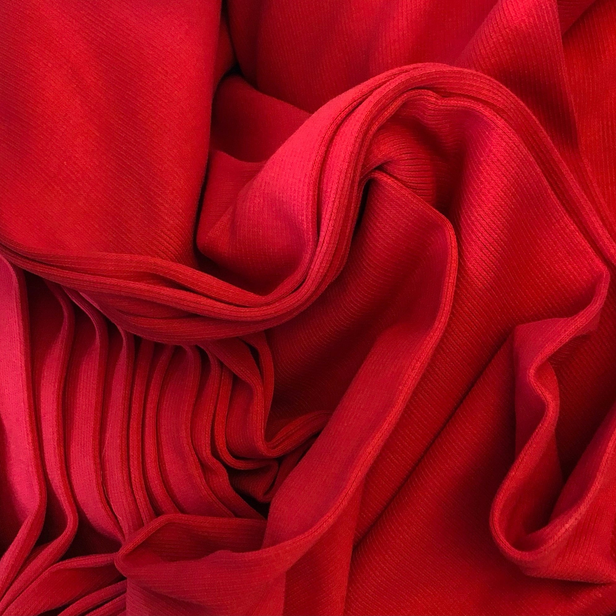 Rib Knit- Red