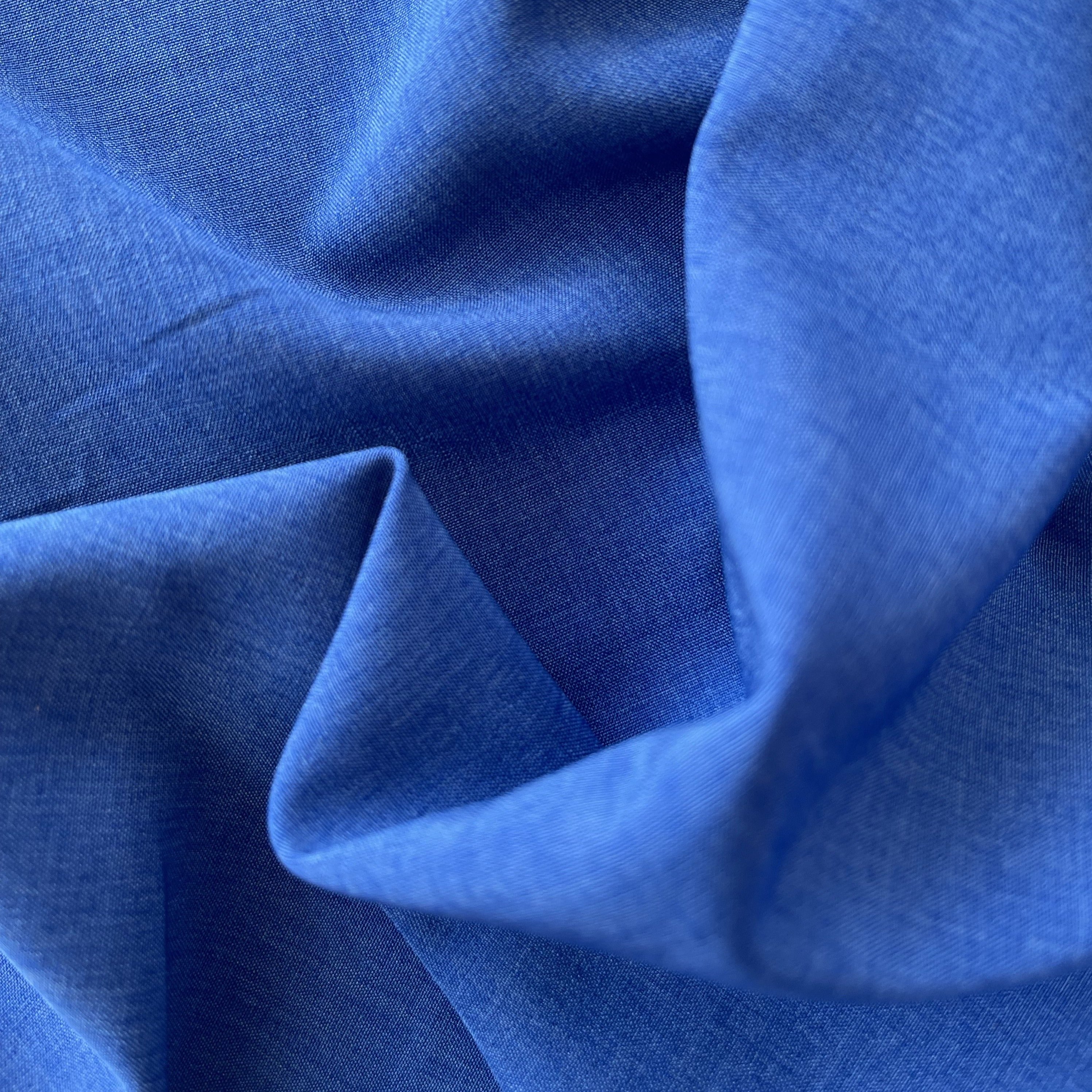 Stretch Woven - Brilliant Blue Linen Look