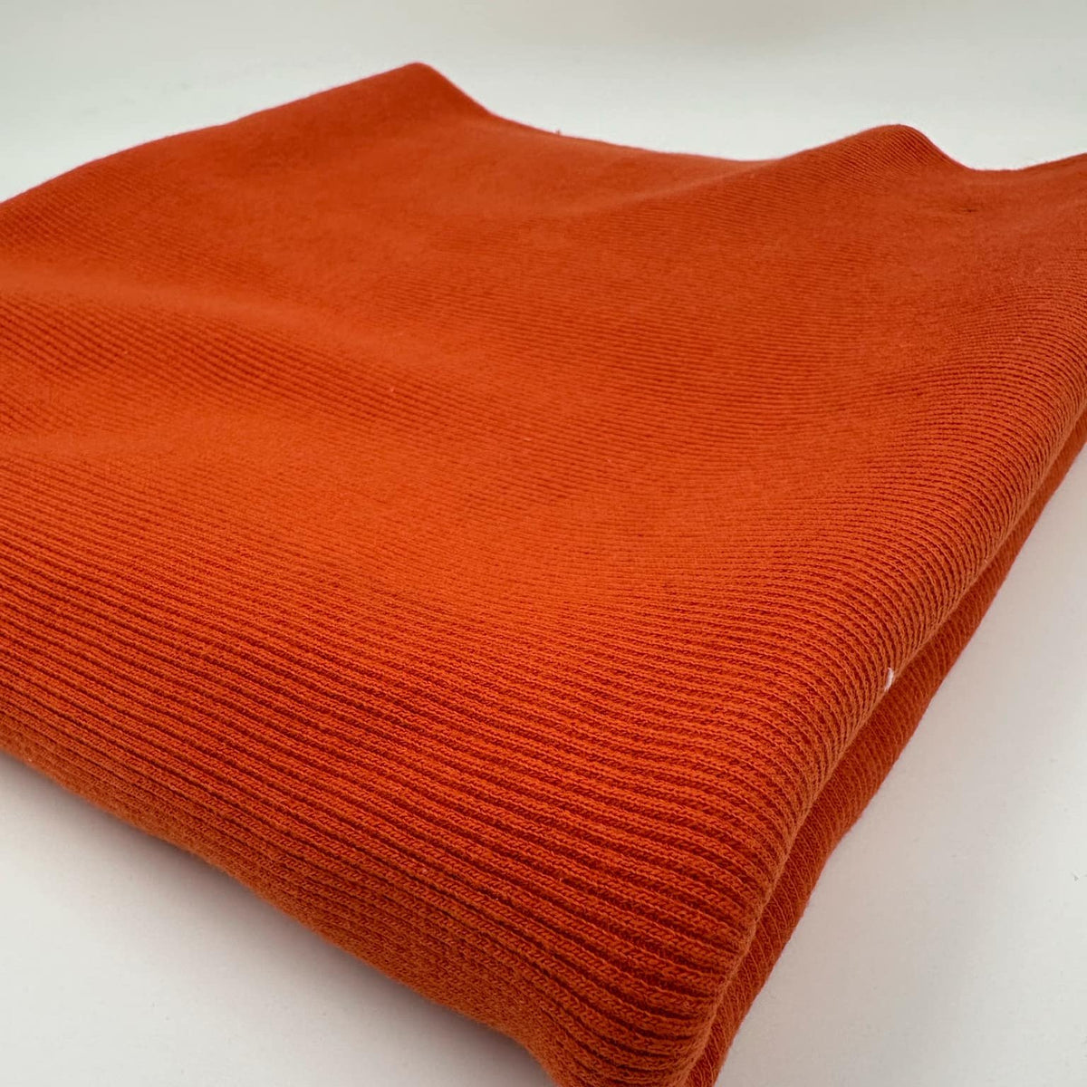 Orange Polyester Rib Rib Knit- Sunset Orange – Greenstyle