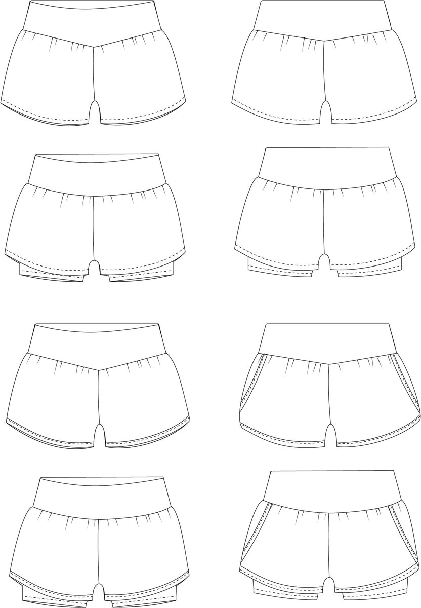 UNTESTED Unplugged Shorts PDF Sewing Pattern- Sizes B-M – Greenstyle