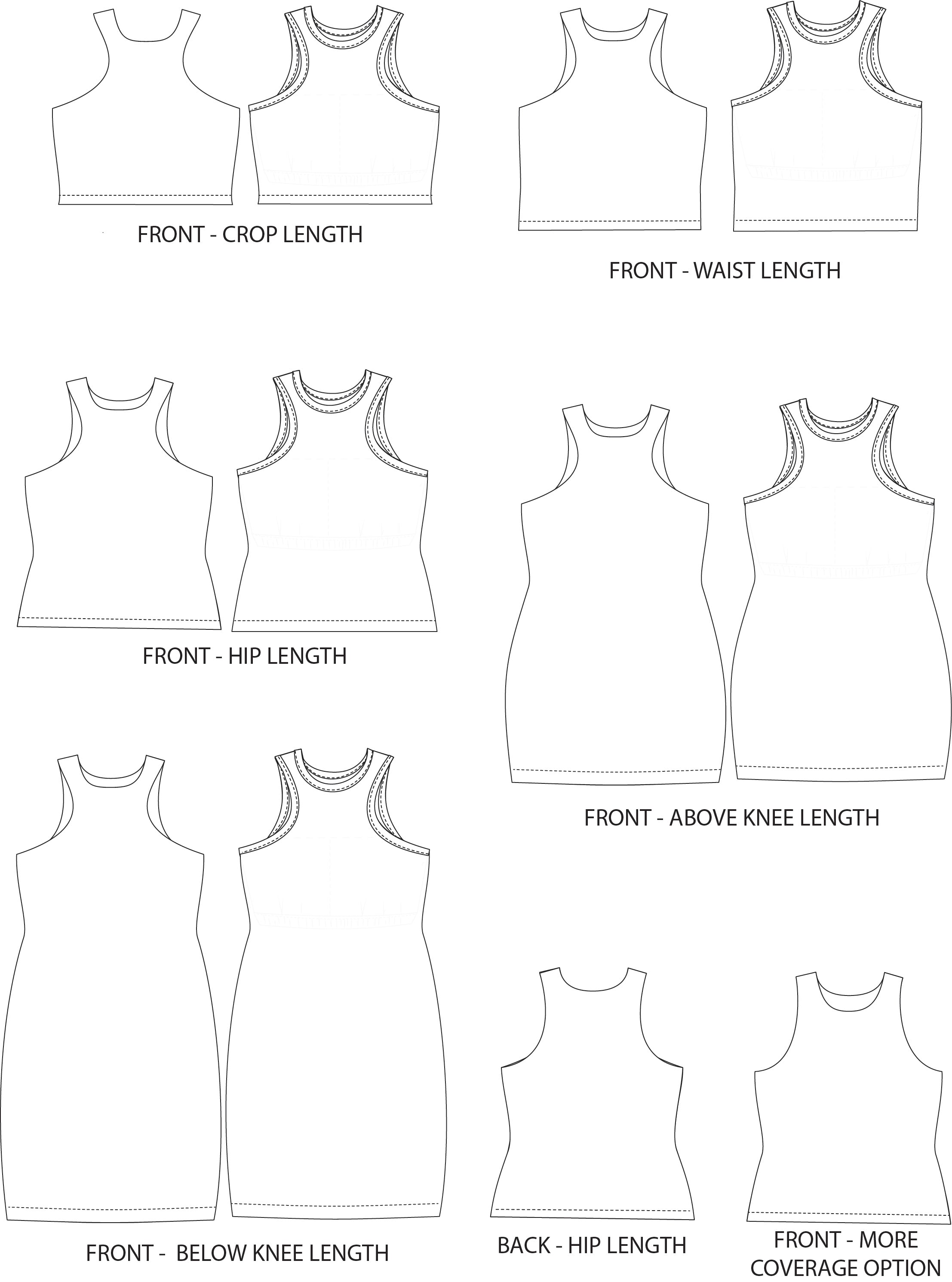 Sky Tank Dress PDF Pattern Sizes B - M