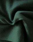 Rib Knit- Dark Green, Pre-Cut 35"