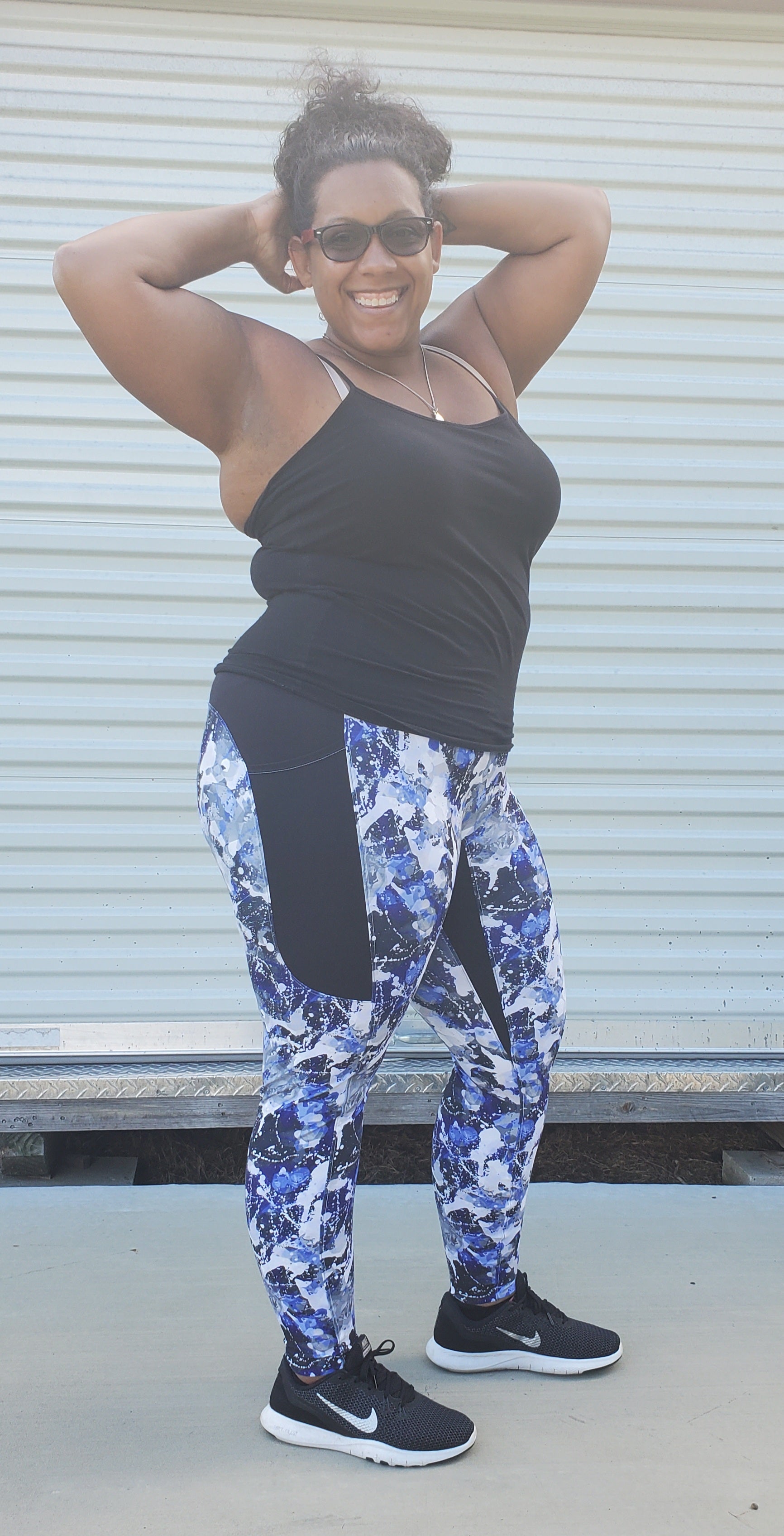 Abstract Love, Plus Size Performance Leggings, Curvy Fit