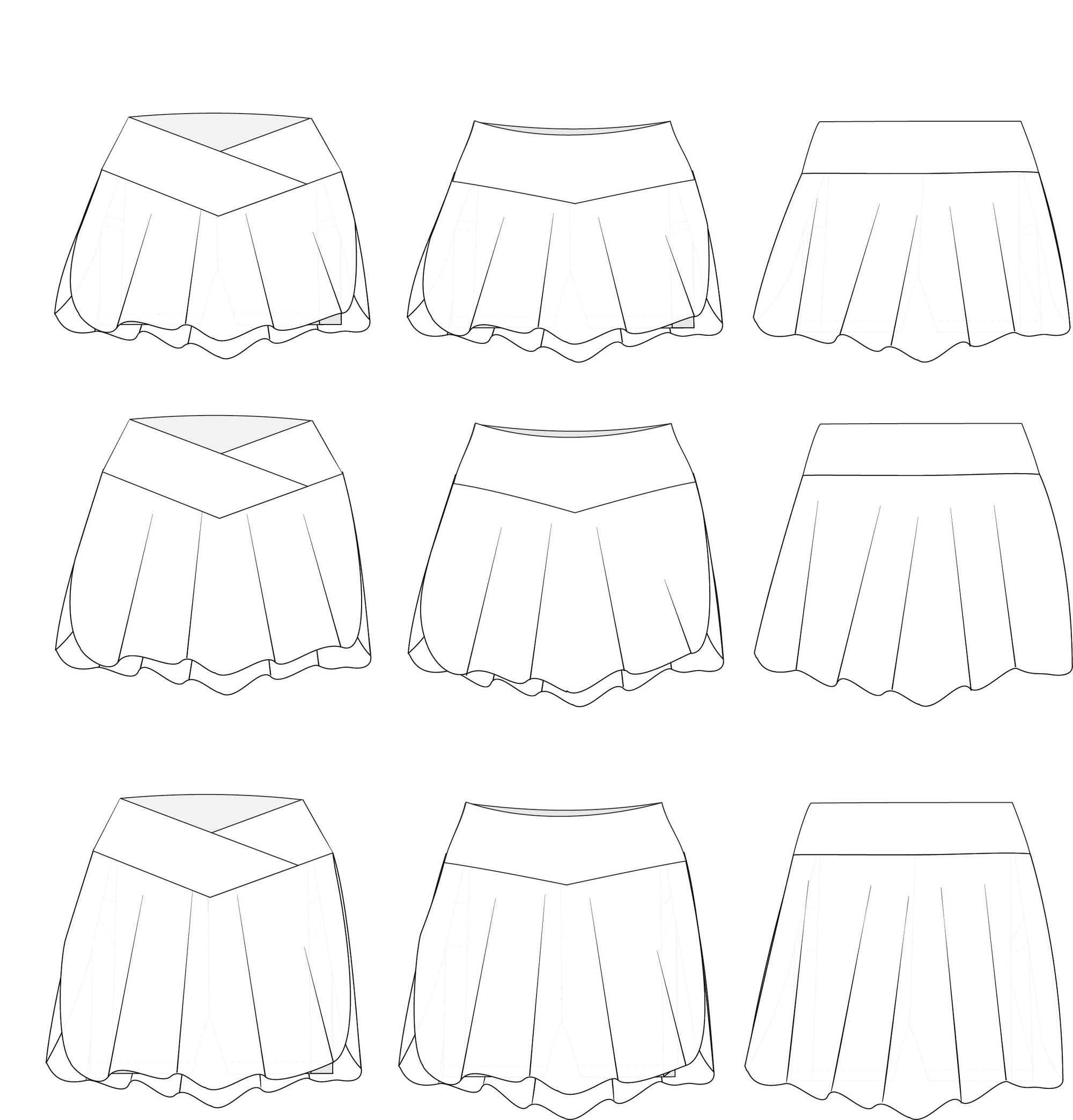 Duet Jupe Patron PDF Adulte Tailles B - M