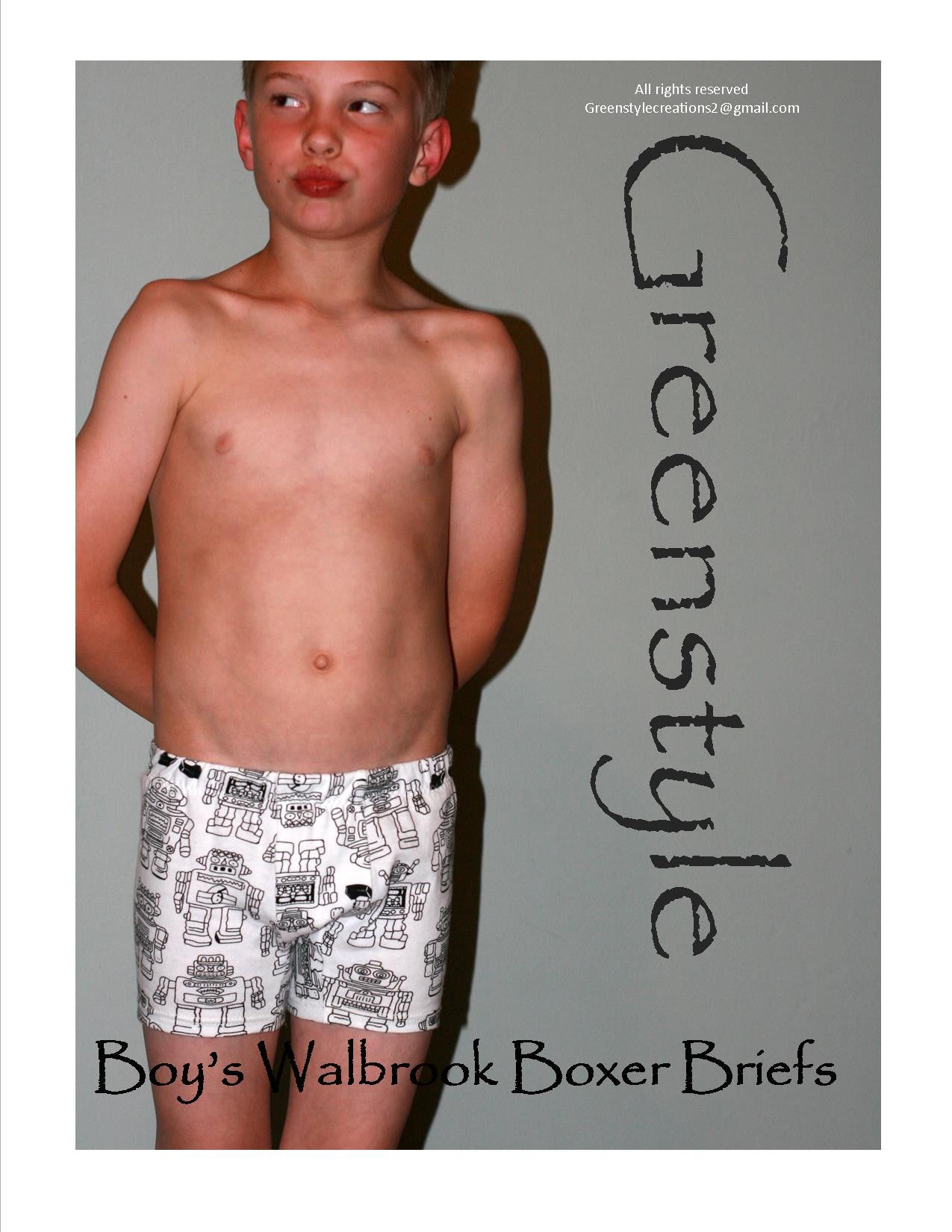 Boy&#39;s Walbrook Boxer Briefs PDF Sewing Pattern 2T to 14 years