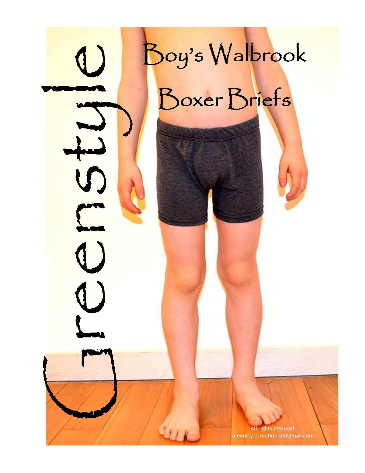 Boy&#39;s Walbrook Boxer Briefs PDF Patron de couture 2T à 14 ans