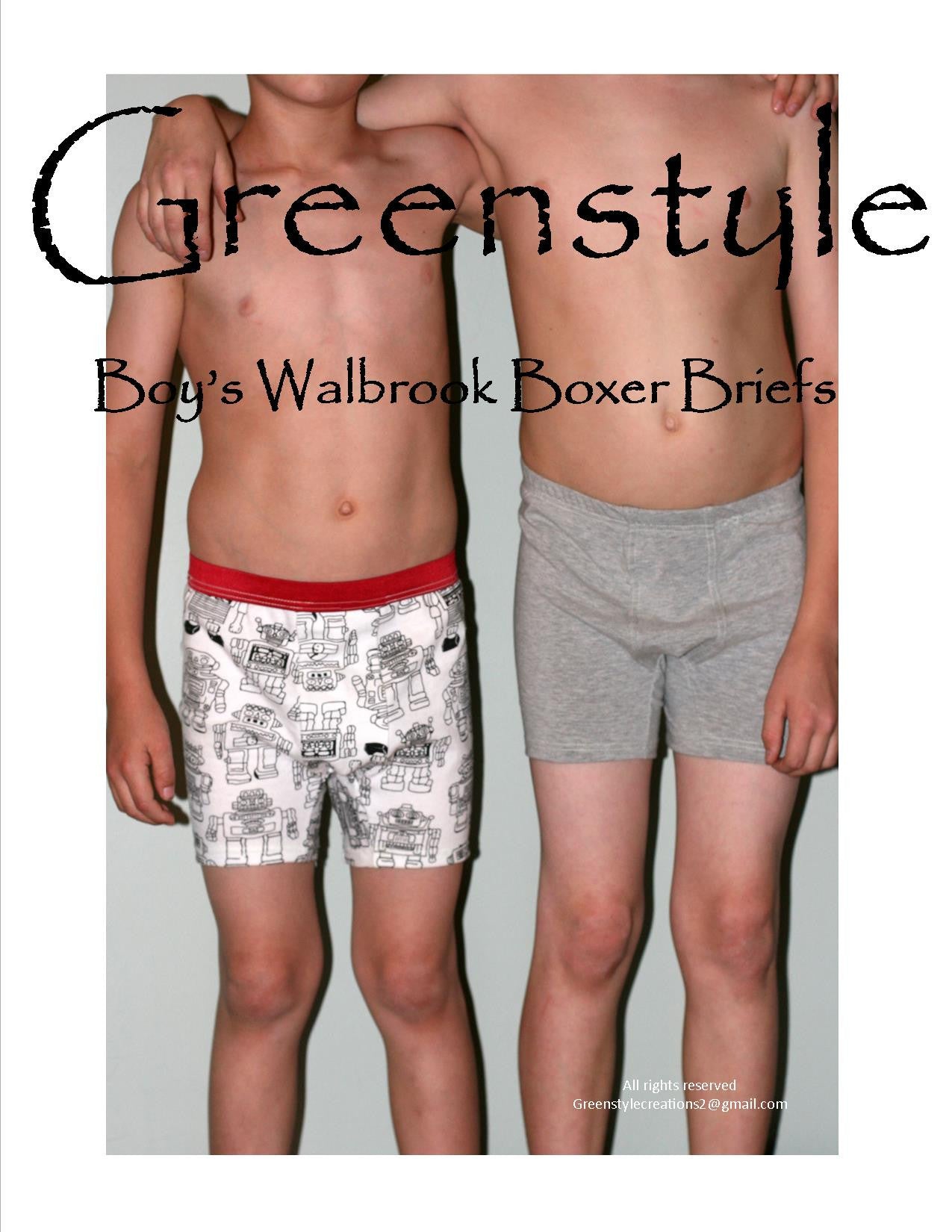Boy&#39;s Walbrook Boxer Briefs PDF Patron de couture 2T à 14 ans