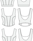 Corset Bra and Top PDF Sewing Pattern B-M