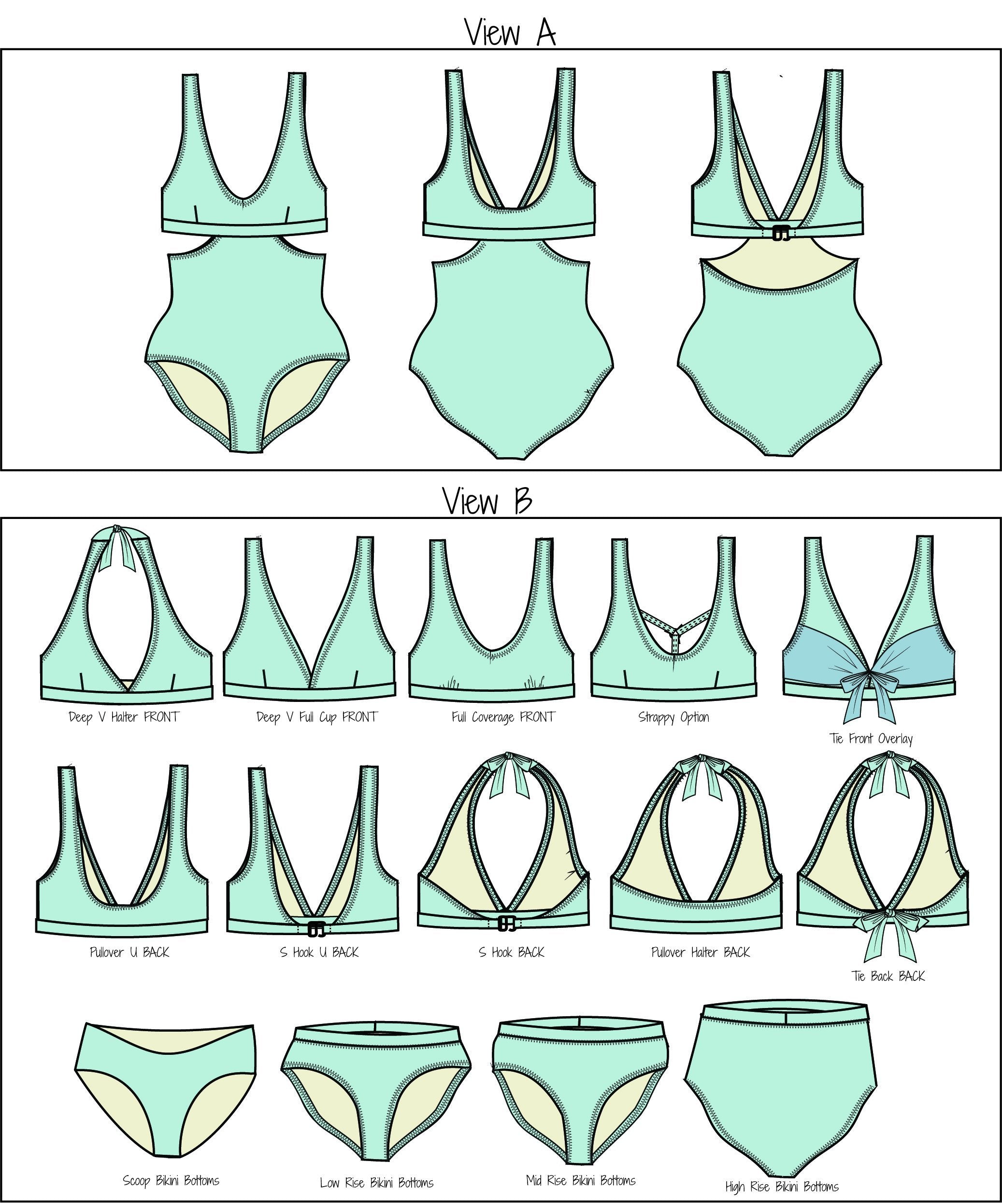 How to Sew a Swimsuit + Free Sewing Pattern