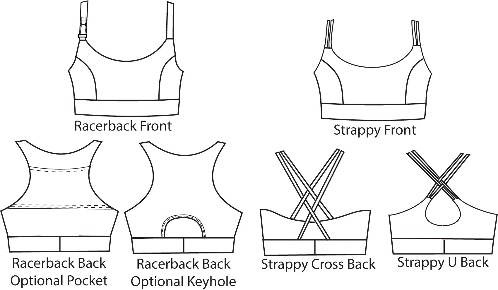 Youth Power Sports Bra PDF Sewing Pattern in Sizes 3 to 14 