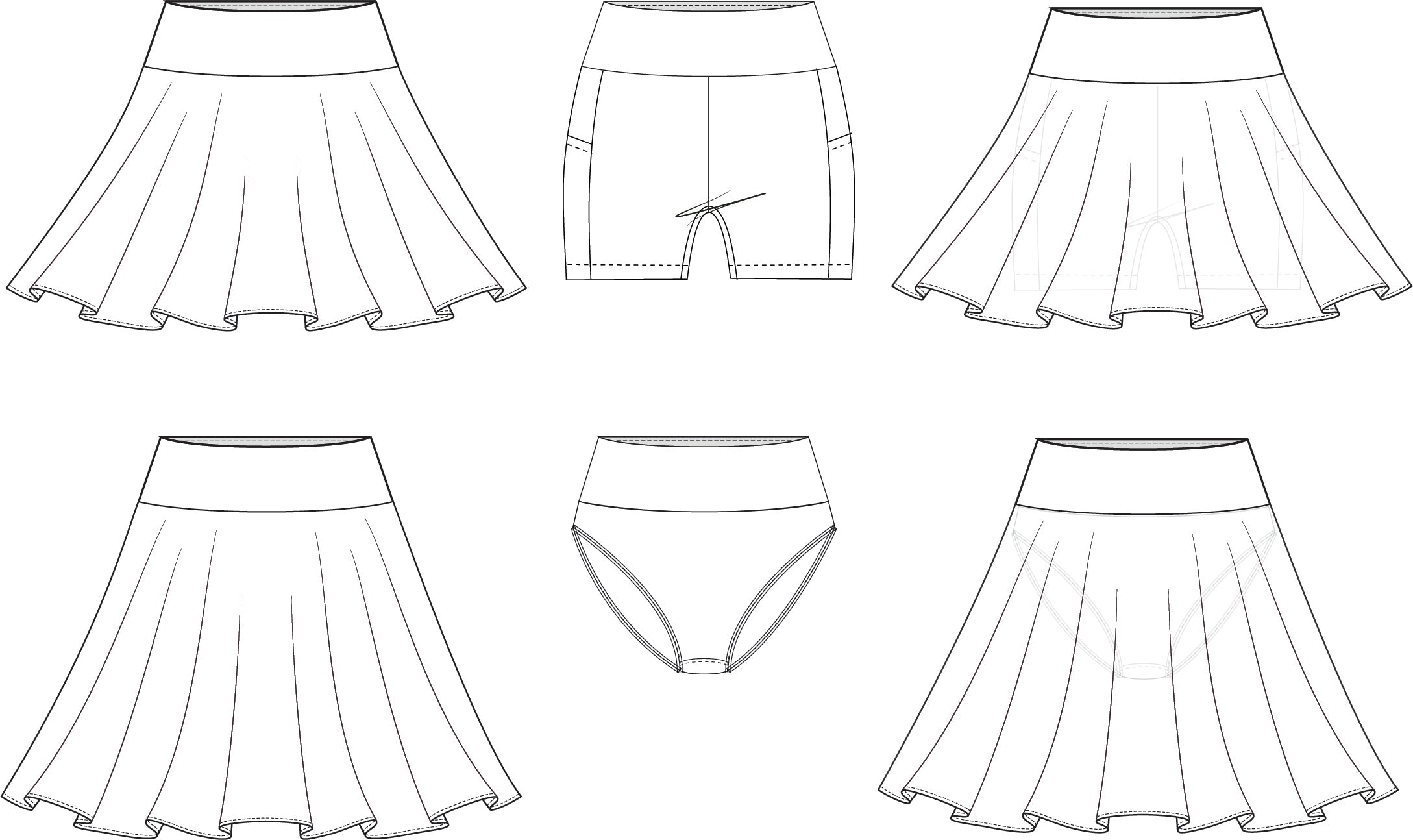 Rally Skirt Youth PDF Sewing Pattern 2-16