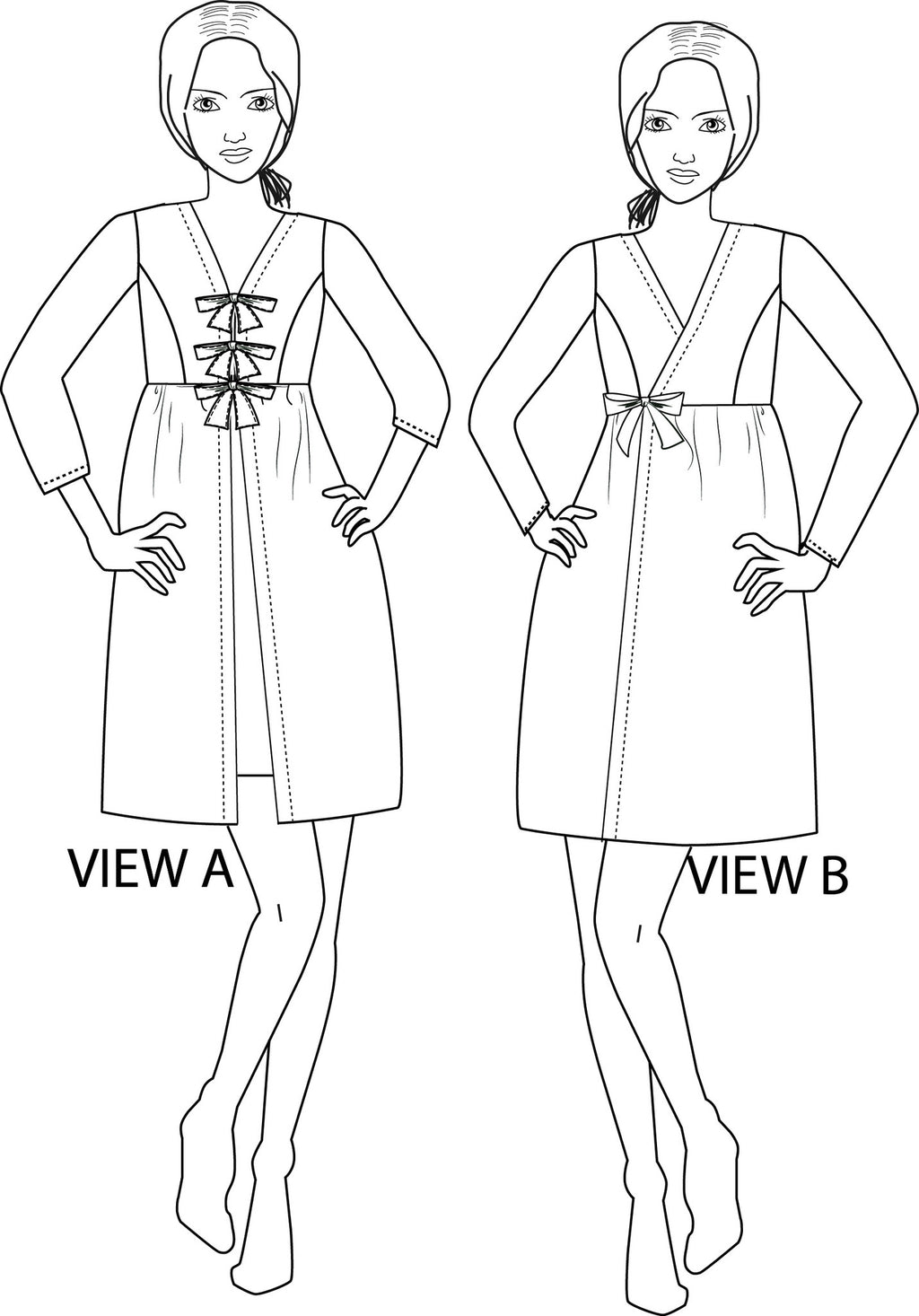 Saint Robe Pattern Sybil Robe PDF Sewing Pattern XXS to 3XL – Greenstyle