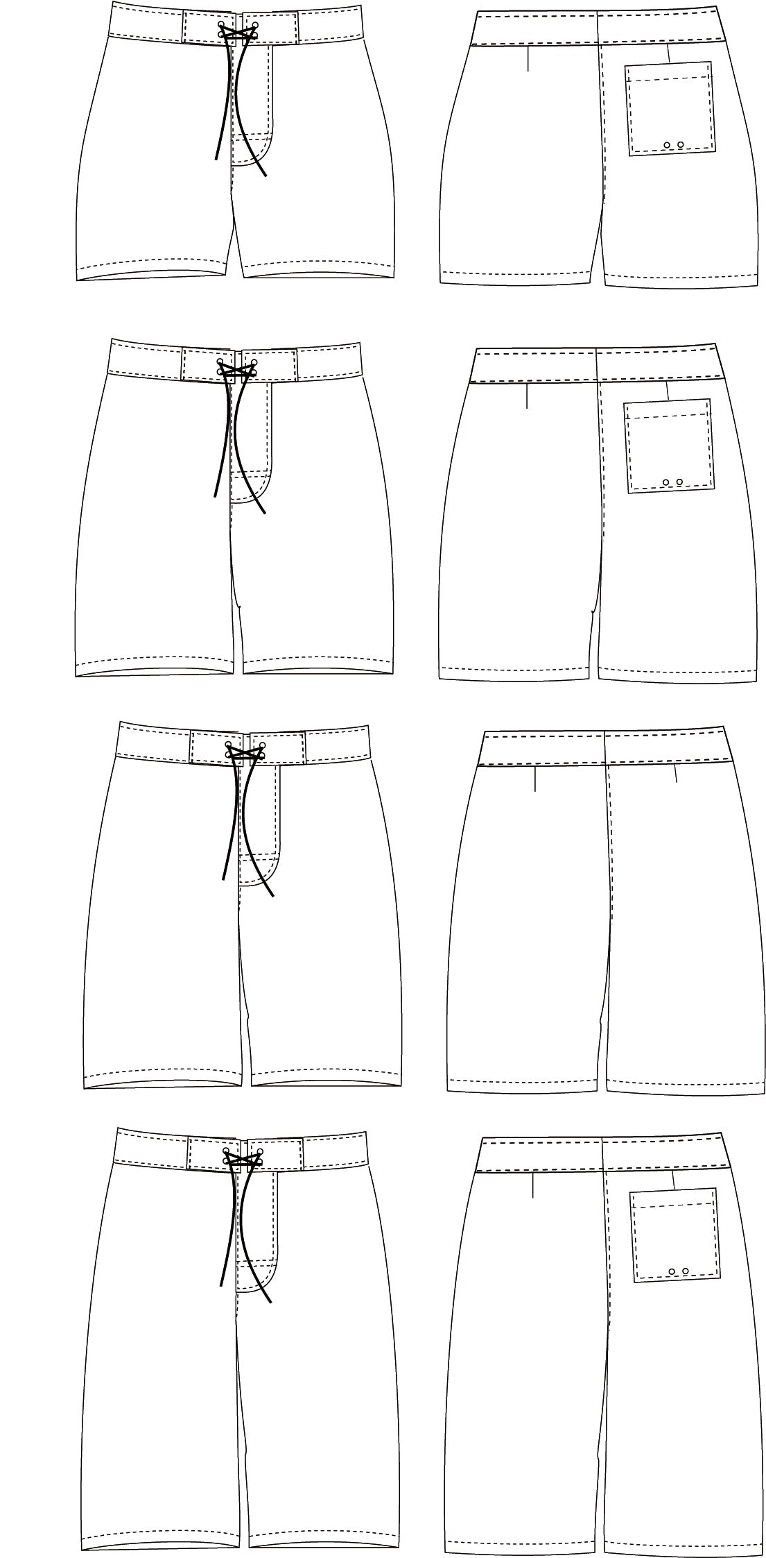 Solana Board Shorts PDF Pattern Sizes B - K
