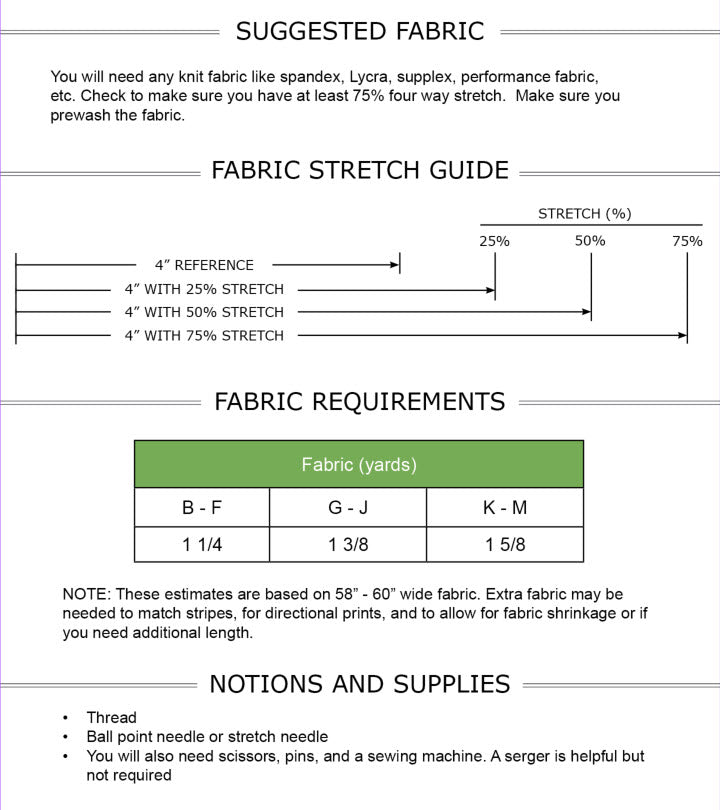 Sundial Leggings PDF Pattern Sizes B - M