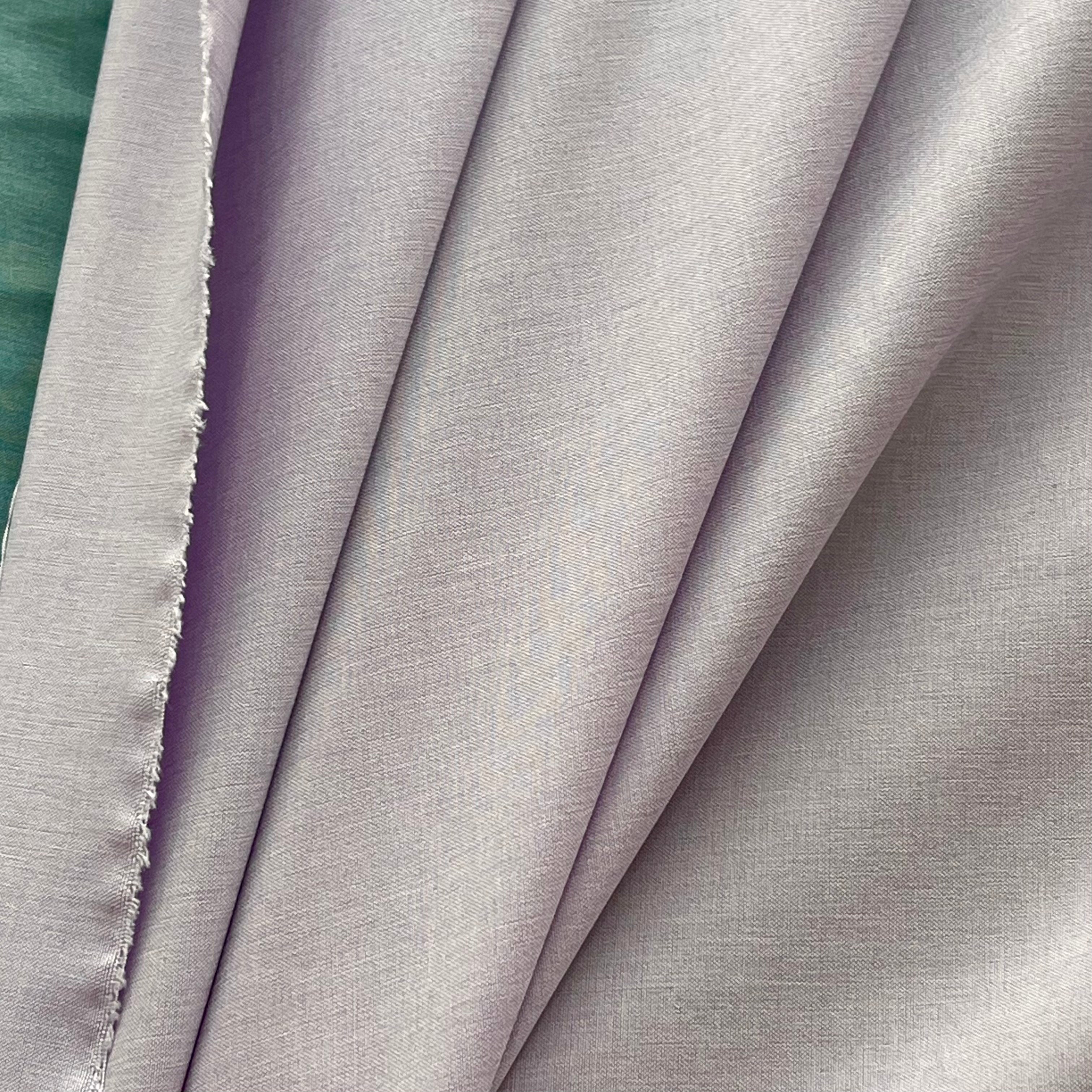 Stretch Woven - Pale Lilac Linen Look