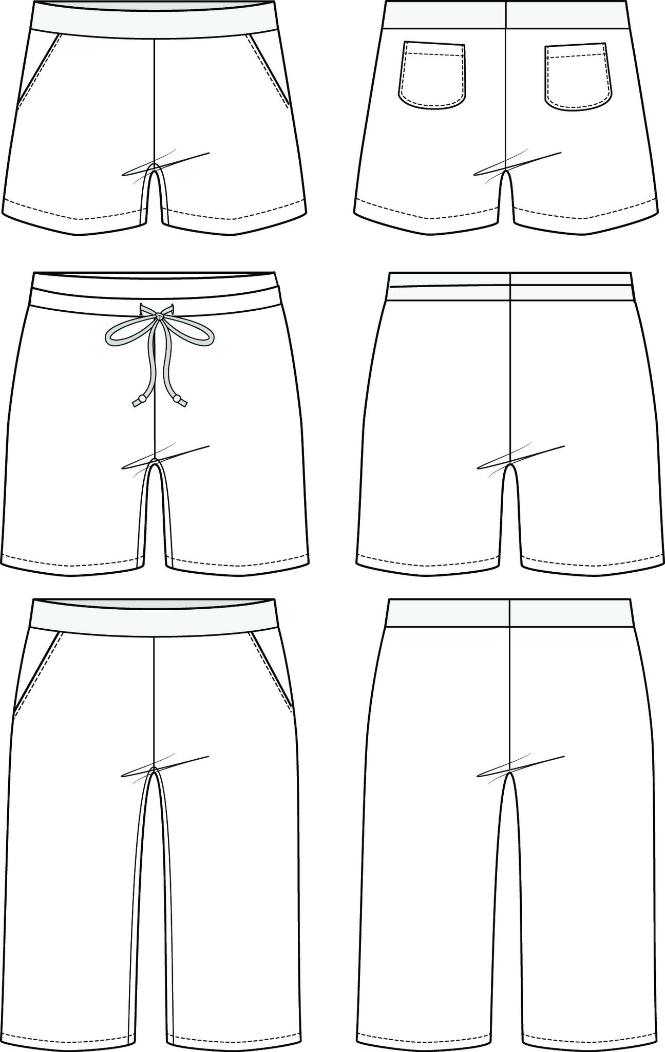 Youth Upton Shorts/Capri Pants in sizes XXS to XXL