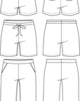 Youth Upton Shorts/Capri Pants in sizes XXS to XXL