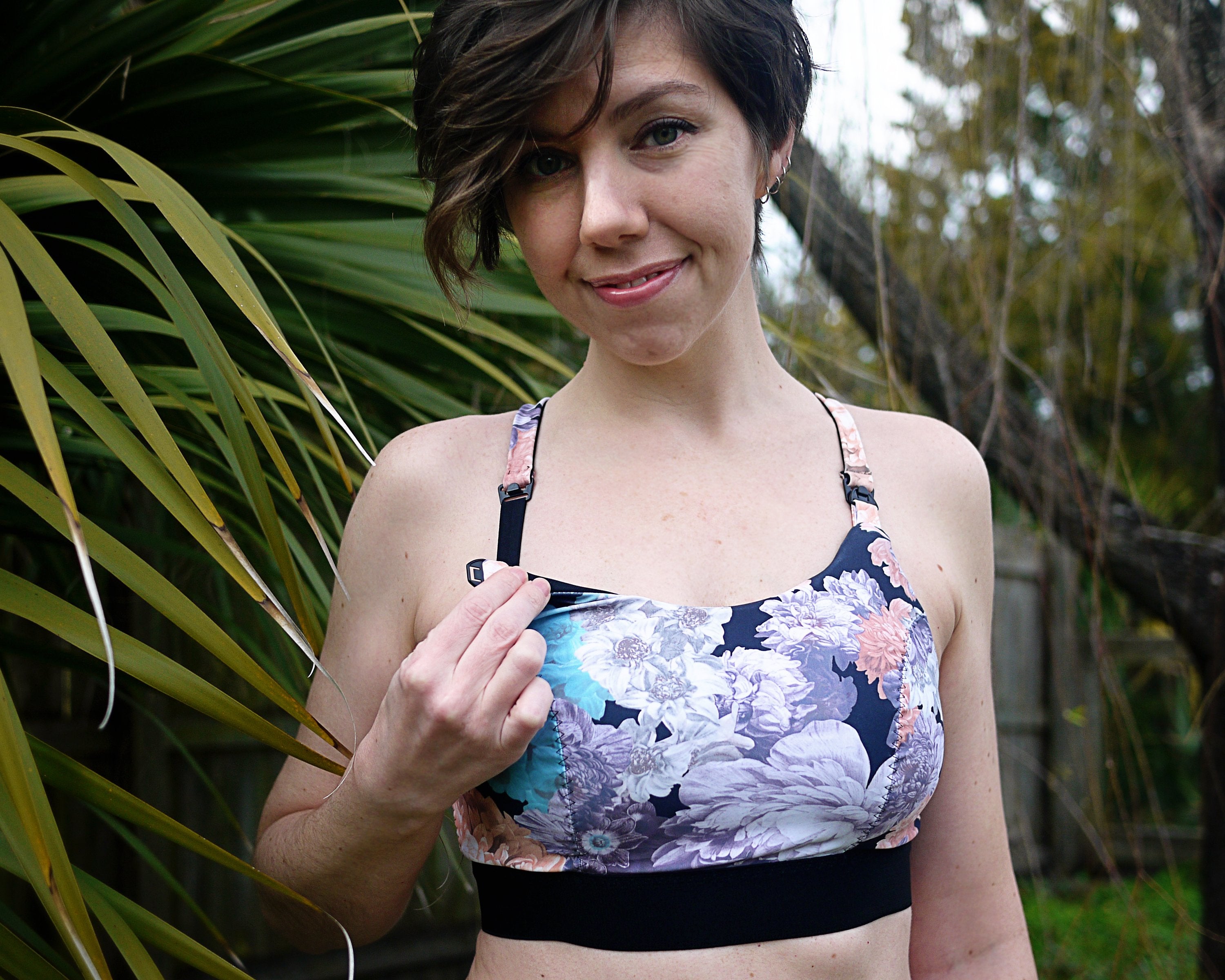 Racerback Bra PDF Sewing Pattern 28AA 48M, Optional Pull-on-over